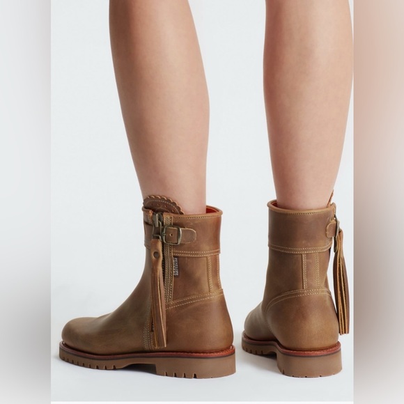 Penelope Chilvers Crop Tassel Bisquit Brown Ankle Boots 37/6 - Picture 4 of 14